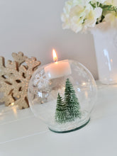 Load image into Gallery viewer, Winter Scene Glass Bauble Candle Holder
