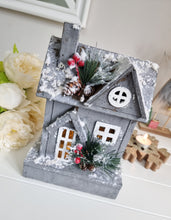 Load image into Gallery viewer, Rustic Grey Festive Light Up House
