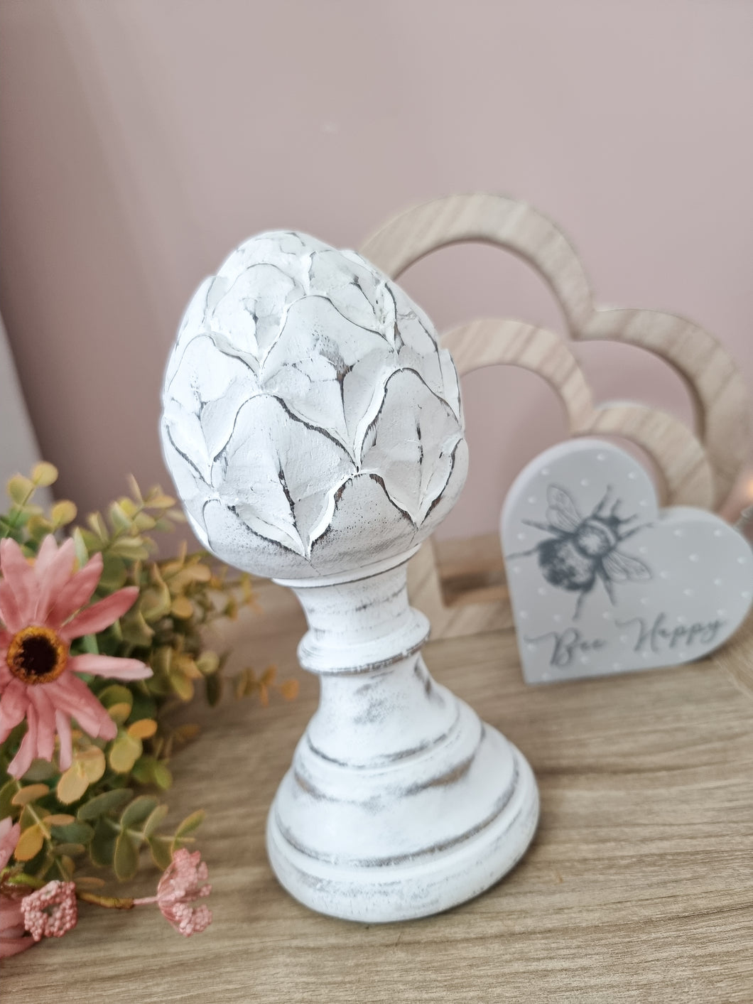 White Natural Mango Wood Artichoke