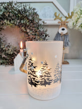Load image into Gallery viewer, Frosted LED Light Up Winter Scene Lantern
