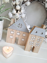 Load image into Gallery viewer, Grey Roof Wooden House Figure Set 2
