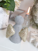 Load image into Gallery viewer, Miniature Stone Angel Figure With Gold Heart
