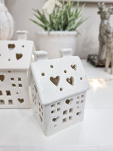 Load image into Gallery viewer, White Ceramic LED Heart House
