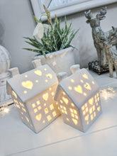 Load image into Gallery viewer, White Ceramic LED Heart House
