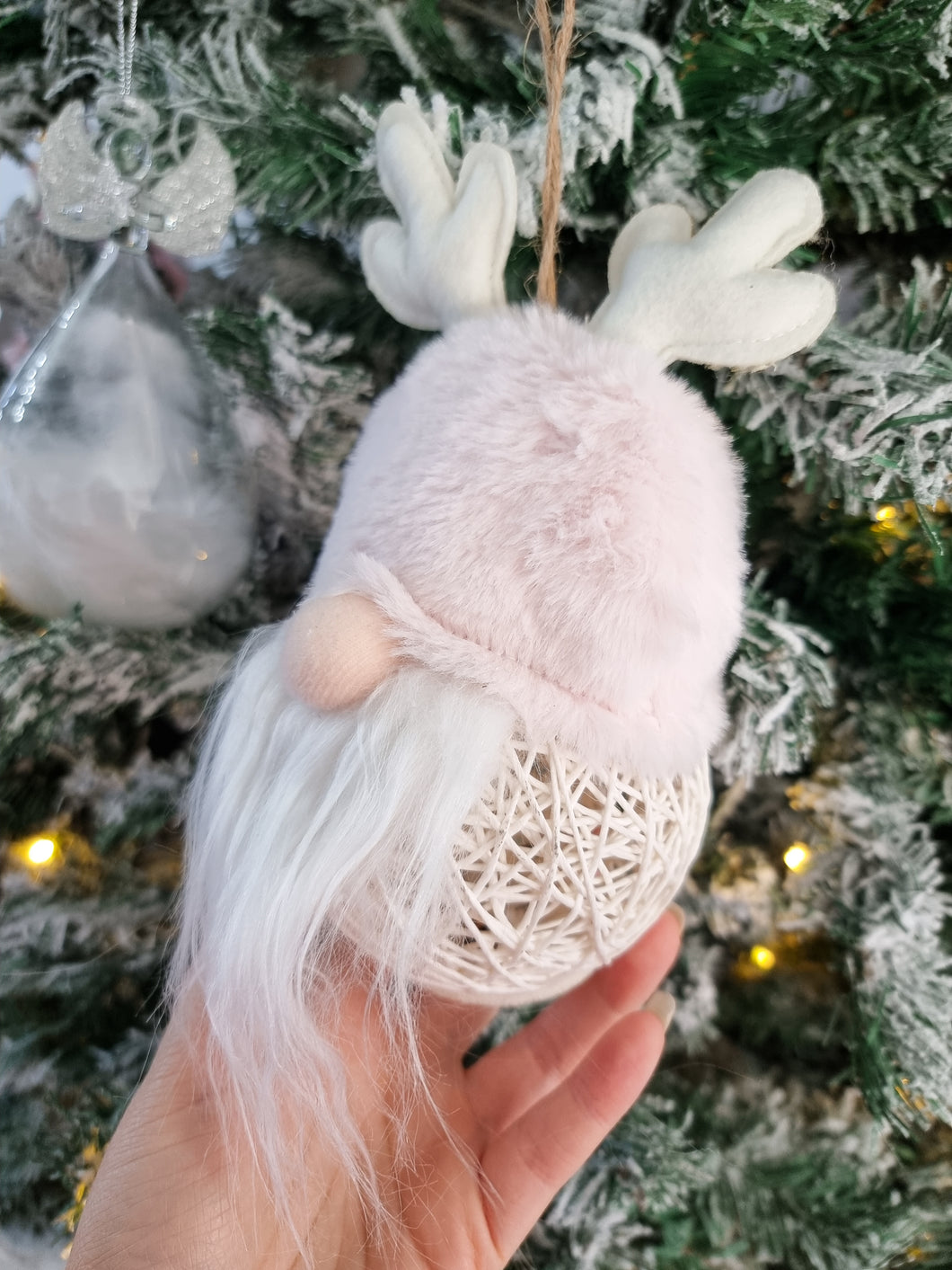 Light Up Pink Fluffy Gonk Hanger/Bauble