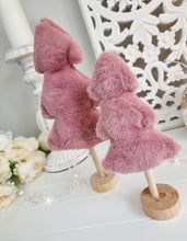 Load image into Gallery viewer, Deep Pink Fluffy Tree Figure
