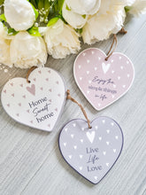 Load image into Gallery viewer, Shabby Chic Ceramic Hanging Heart - 3 Styles
