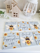 Load image into Gallery viewer, Bee &amp; Sunflower Ceramic Mini Sign
