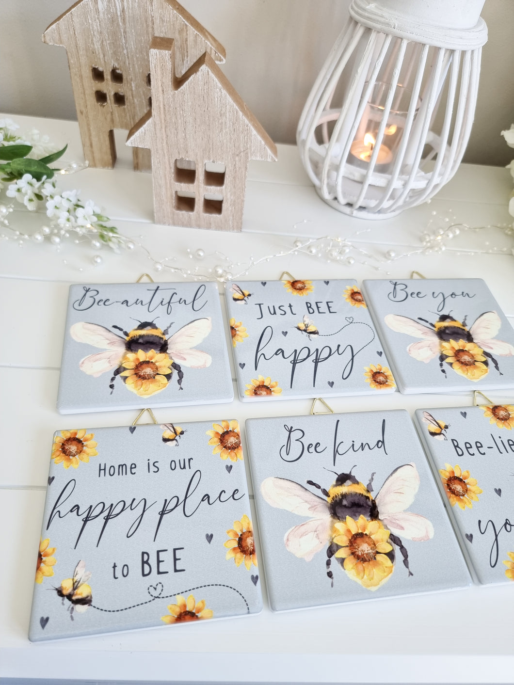 Bee & Sunflower Ceramic Mini Sign