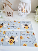 Load image into Gallery viewer, Bee &amp; Sunflower Ceramic Mini Sign
