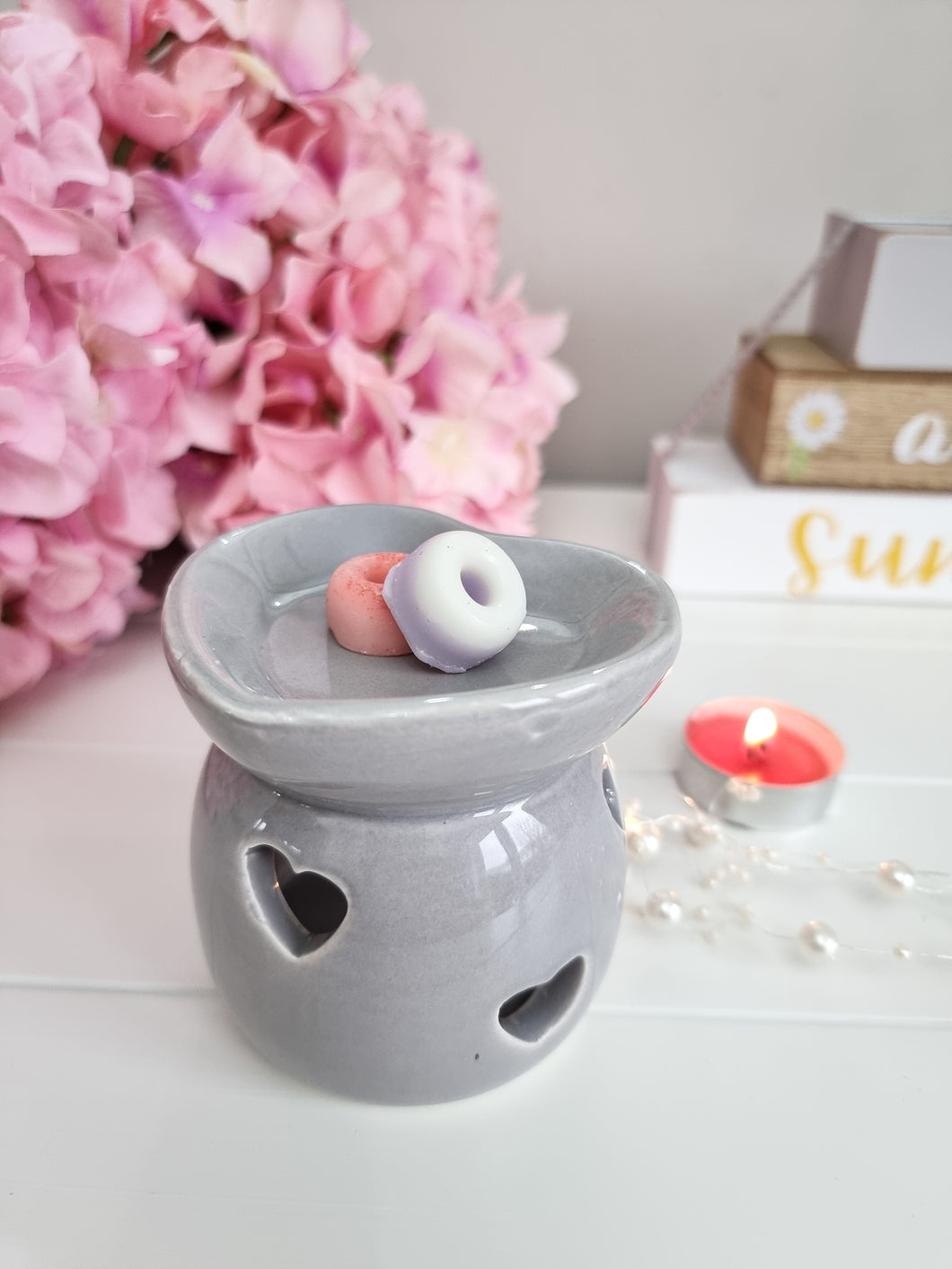 Dove Grey Heart Shaped Wax Melter