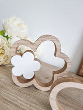 Load image into Gallery viewer, White Wooden Heart/Flower Decoration
