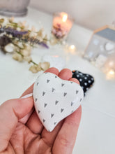Load image into Gallery viewer, Black &amp; White Ceramic Decorative Hearts
