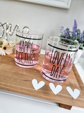 Load image into Gallery viewer, Clear Drinking Glass With Black Heart Detail
