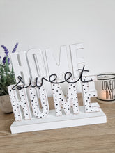 Load image into Gallery viewer, White Home Sweet Home Wire Standing Block
