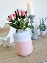 Load image into Gallery viewer, Pink Iridescent Glaze Stoneware Vase
