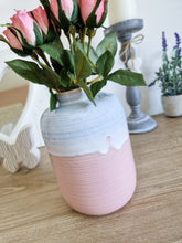 Load image into Gallery viewer, Pink Iridescent Glaze Stoneware Vase
