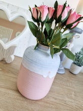 Load image into Gallery viewer, Pink Iridescent Glaze Stoneware Vase
