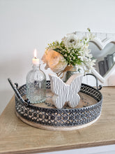 Load image into Gallery viewer, Intricate Grey Round Tray With Heart Detail
