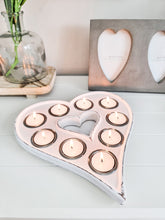 Load image into Gallery viewer, White Heart Shaped Multiple T-Light Candle Holder
