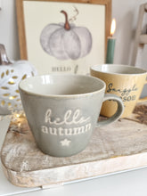 Load image into Gallery viewer, Hello Autumn Grey Star Mug
