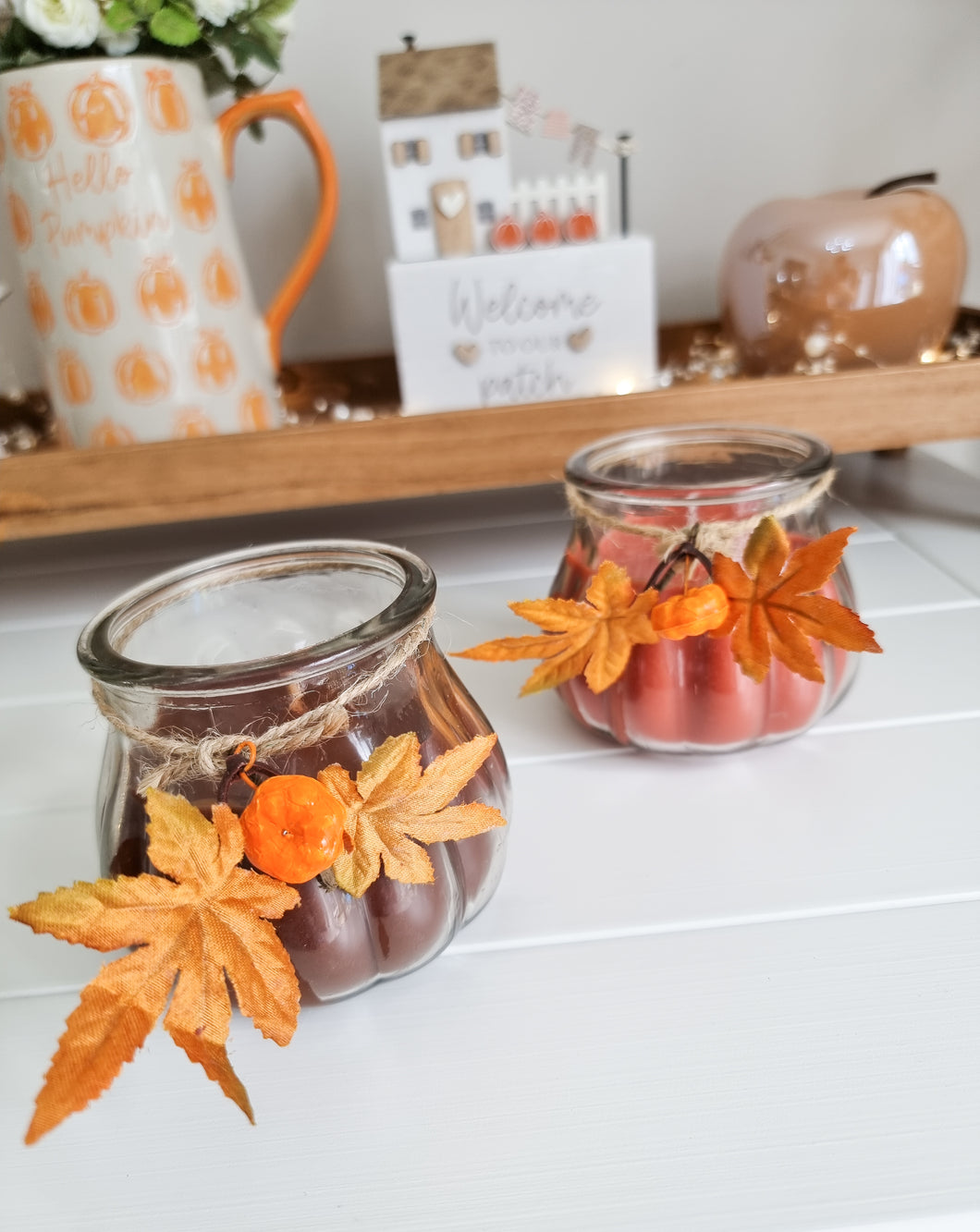 Autumn Season Unscented Glass Candle