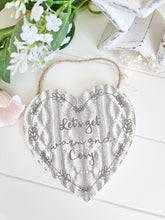 Load image into Gallery viewer, Heart Shaped Mini Taupe Hanging Plaque - Assorted
