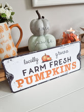 Load image into Gallery viewer, Farm Fresh Pumpkins Autumn Plaque
