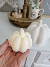 Load image into Gallery viewer, White Ceramic Light Up Pumpkin
