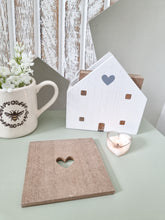 Load image into Gallery viewer, White House Shaped Heart Coaster Set 4
