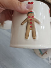 Load image into Gallery viewer, Cream Festive Gingerbread Heart Mug *Imperfect
