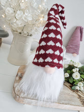 Load image into Gallery viewer, Red &amp; White Fluffy Knitted Gonk
