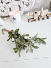 Load image into Gallery viewer, White Glitter Berry Hanging Mistletoe
