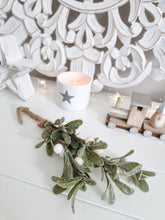 Load image into Gallery viewer, White Glitter Berry Hanging Mistletoe
