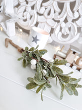 Load image into Gallery viewer, White Glitter Berry Hanging Mistletoe
