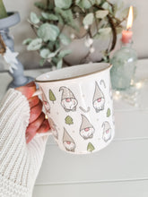 Load image into Gallery viewer, Pastel Grey Christmas Gonk &amp; Candy Cane Mug
