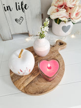 Load image into Gallery viewer, Heart Handle Natural Mango Wood Round Chopping Board
