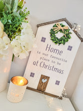 Load image into Gallery viewer, Ivory Home At Christmas Festive Wooden Plaque
