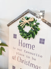 Load image into Gallery viewer, Ivory Home At Christmas Festive Wooden Plaque
