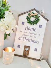 Load image into Gallery viewer, Ivory Home At Christmas Festive Wooden Plaque
