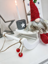 Load image into Gallery viewer, White Wooden Christmas Sleigh Decoration
