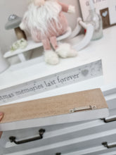 Load image into Gallery viewer, White &amp; Grey Shabby Chic Christmas Block Plaque
