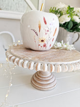 Load image into Gallery viewer, White Washed Wooden Beaded Edge Stand
