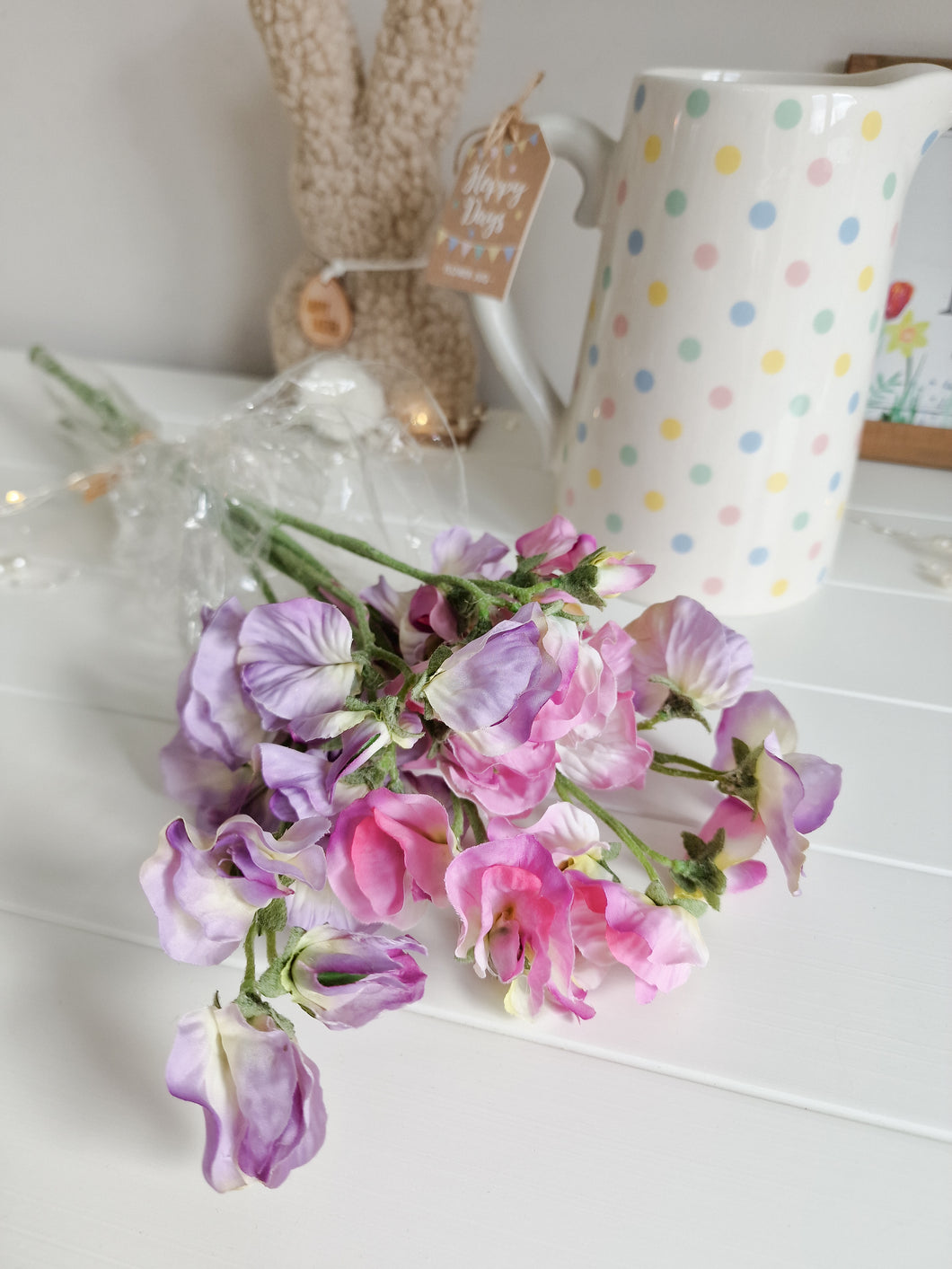 Sweetpea Pink & Purple Mixed Faux Bunch