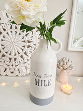 Load image into Gallery viewer, Farm Fresh Grey &amp; White Milk Jug
