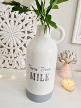 Load image into Gallery viewer, Farm Fresh Grey &amp; White Milk Jug
