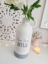 Load image into Gallery viewer, Farm Fresh Grey &amp; White Milk Jug
