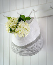 Load image into Gallery viewer, White &amp; Dove Grey Recycled Cotton Basket
