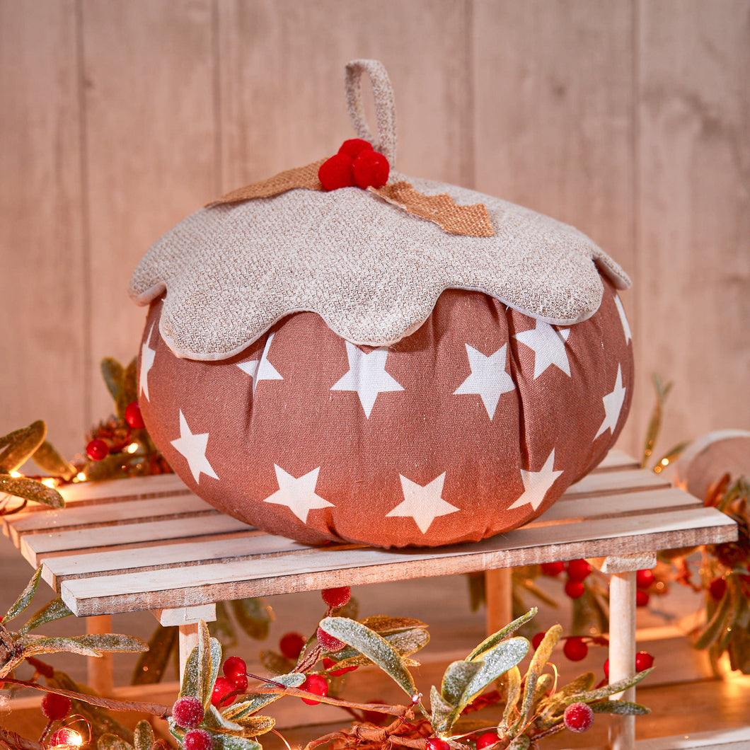 Christmas Pudding Shaped Festive Doorstop