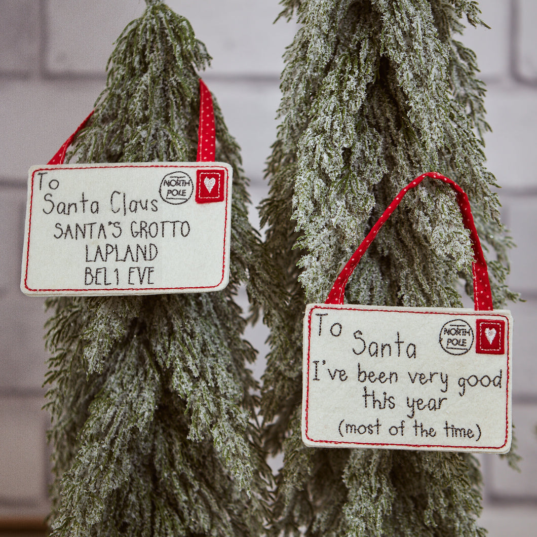 Letter To Santa Fabric Hangers